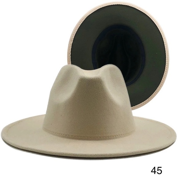 Vegan Wool Warm Fedora Wide Firm Brim Men Hat - Picture 4 of 16